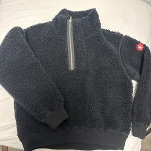 Cav Empt Wool Boa Fleece Half Zip Jacket Black